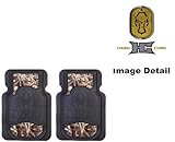 Hard Core Decoys Realtree Max-4 Brand Camo Logo Car Truck SUV Front Seat Heavy Duty Trim-to-Fit Rubber Floor Mats - Pair