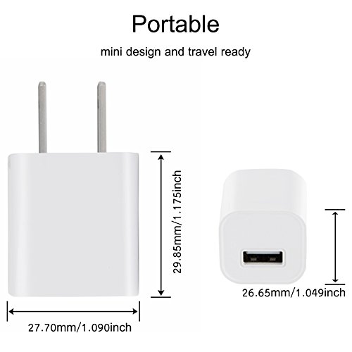 image for USB Wall Charger, Allytech [2 Pack] 5V/1A 1-Port Universal Rapid Speed