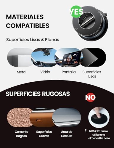Lamicall Soporte para Celular Automovil - [Ventosa de Vacío Ultra Fuerte] para mag Safe Porta Celular para Auto, Giratorio 360° para Tablero o Parabrisas, para iPhone 17 16 15 Pro MAX, Galaxy