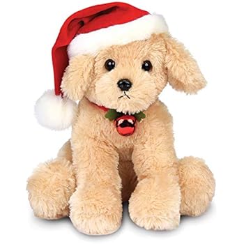 Bearington Santa's Lil' Buddy Musical Animated Holiday Stuffed Animal Toy Dog, 13 inches