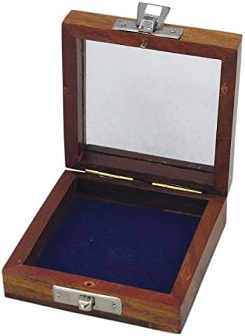Pequeña Caja de Madera con Tapa de Cristal para brújula, etc.: Amazon.es: Juguetes y juegos