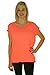 Calvin Klein Women's V-Neck Burnout Tee Neon Posey Medium