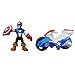 Playskool Heroes Marvel Super Hero Adventures Captain America Figure with Shield Racer Vehicle primary