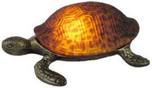 Pretty Amber Glass Turtle Table Lamp-1030