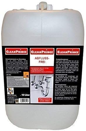 10 Liter Cleanprince Abflussfrei Rohrreiniger Rohrfrei Rohrhai Abfluss Fix Abfluss Verstopft Verstopfung Rohrreinigung Rohrreiniger Bad Siphon Reinigen Cleanprince Abfluss Frei Rohrreiniger Rohrfrei Rohrhai Abfluss Fix Rohrreiniger Rohrfrei Rohrhai