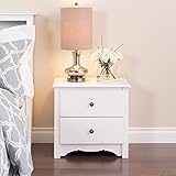White Monterey 2 Drawer Nightstand (Kitchen)