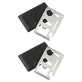 Gifts for Men Credit Card Survival Wallet Multi Tool ( 2 Pack ) Think Stainless Steel