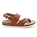 Toe Slip On Strappy Buckle Footbed Comfort Flat Sandal