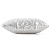 Kevin Textile Sequins Decorative Euro Throw Pillow Cover Sham 18 x 18 Christmas Pillow Case Cushion Cover,Hidden Zipper Design,1 Pack (Silver)