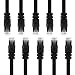 GearIT 10 Pack, Cat 6 Ethernet Cable Cat6 Snagless Patch 3 Feet - Computer LAN Network Cord, Black - Compatible with 10 Port Switch POE 10port Gigabit primary