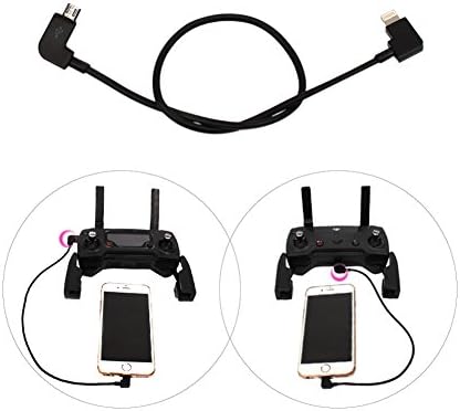 Lightning Micro USB Cable 11.8 inch Right Angle For DJI Spark Mavic Pro Platinum AIR with iPhone iPad