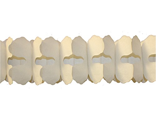 12-pack 6 Foot Spanning Tissue Paper Cross Garland (Ivory)