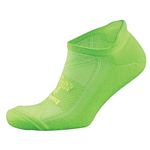 Balega Hidden Comfort Athletic No Show Running Socks for Men and Women with Seamless Toe, Screaming Green, Large