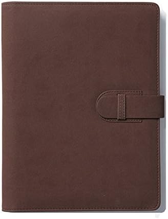 EVIICC Business Notebook Leather Journal Refillable Hardcover A5 Notepad 180 Pages with Inner Pocket Pen Holder