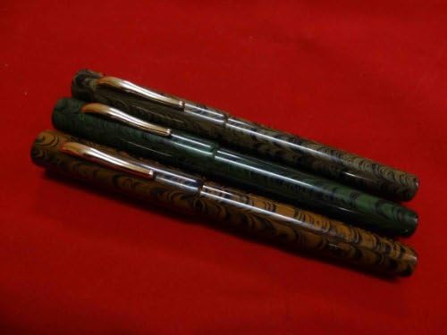 RANGA EBONITE FOUNTAIN PEN-RIPPLE DUOFOLD-GERMAN BOCK/JOWO SCREW IN NIB-CONVERTER