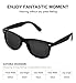 Bemkia Sunglasses Men Women Polarized Retro Classic UV 400 Protection 54 MM (23 Matte Frame With Rivets/Black Non-MirrorLens, 54)