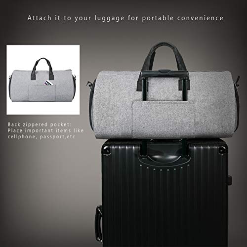 Bug-Anzugtasche-Kleidersack-Reisetasche-Anzugsack-2-in-1-Garment-Bag-mit-15-Laptopfach-Schuhfach-und-Verstellbarem-Schultergurt-45L-hohe-Kapazitaet-Schwarz