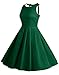 BeryLove Women's Vintage 50s Polka Dot Bowknot Retro Swing Cocktail Party Dress