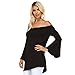 Isaac Liev Bell Sleeve Off The Shoulder Flowy Long Peasant Blouse S-XXXL - Made in USA