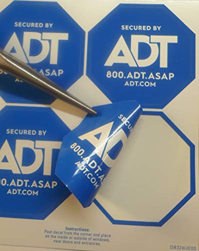 ADT Window Sticker Decal Authentic Light Blue
