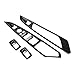 Window Switch Button Trim, 4pcs Carbon Fiber Car Window Switch Button Cover Trim Fitment for BMW X5 X6 F15 F16 14-18 (Carbon fiber)