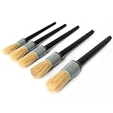 Floratek 5 Pieces Car Detailing Brush Set Natural