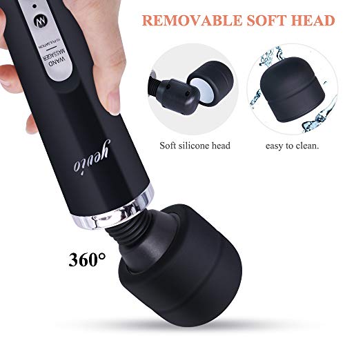YEVIOR Cordless Personal Wand Electric Massager with 10 Powerful Pulse