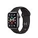 Apple Watch Series 5 (GPS+Cellular, 40mm) - Space Gray Aluminum Case with Black Sport Band (Renewed)