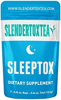 Slendertoxtea - 14 Day Sleeptox: 7 Premium Pyramid Teabags (No Loose Leaf), 100% Organic, No Laxative Effect, Increased Metabolism, Energy Boost, Appetite Suppressant, Reduced Bloating, Made in the UK