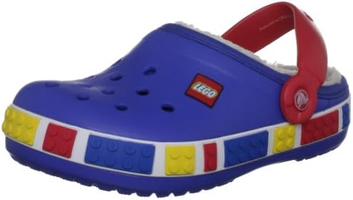 blue and red crocs