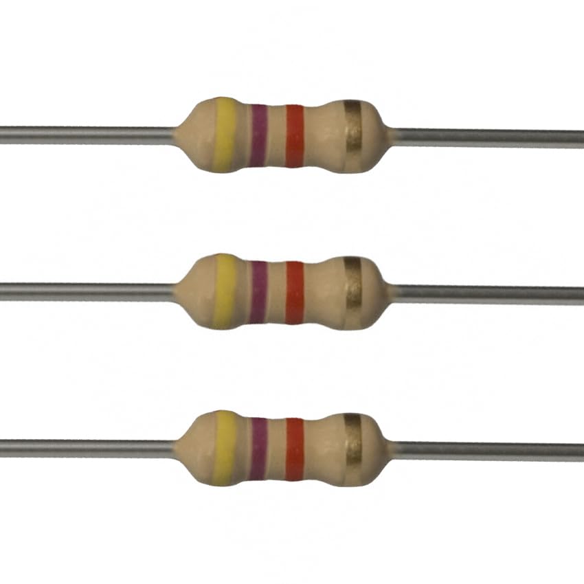 E-Projects 250EP5144K70 4.7k Ohm Resistors, 1/4 W, 5% (Pack of 250)