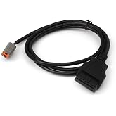 Haltech - 72in Elite CAN Cable DTM-4 to OBDII (HT-135000), Black