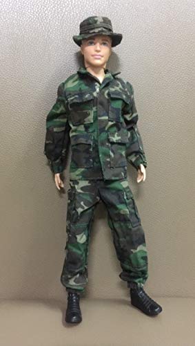 Green Soldier Uniforms Set for 12" Male Military Action Figure Body Army Uniform Outfit - Thumbnail 5