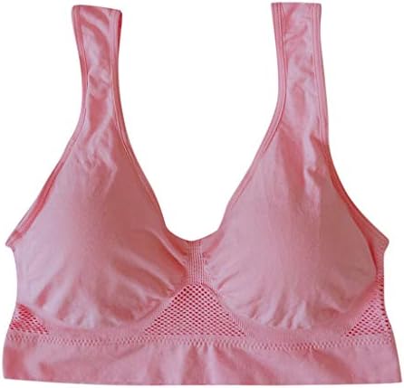 VOWUA Womens Bras Comfortable Skin-Friendly Seamless Sports Yoga Bras-Anti-Sagging Padded Push up Sleep Bra