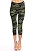 VIV Collection Plus Size Print Capri Leggings, Green Army Camouflage