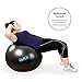 GOFLX Exercise Ball, 65cm Yoga Pilates Birthing Stability Swiss Gym Ball with Pump 200kg (440lbs) Weight Capacity - Grey