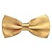 Alizeal Men's Pre-Tied Adjustable Length Solid Color Tuxedo Party Bow Tie, Champagne