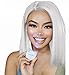 Women's Lace Front Wigs Straight Synthetic Short Bob Wigs for Cosplay Party Fancy Dress