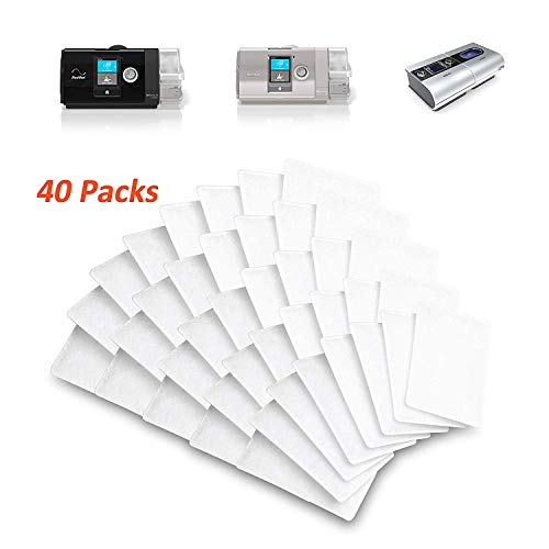 Resmed Airsense 10 Filters CPAP Suplies- 40 Packs, Disposable Universal Replacement Filters CPAP Filters for ResMed AirSense 10 - ResMed AirCurve 10 - ResMed S9 - AirStart - Series CPAP Machines