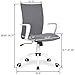 Amolife Home Office Desk Chair Computer Chair with Removable Arms and Wheels Mid Back Cloth Morden, Heather Grey