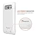 Galaxy S7 Edge Battery Case, Trianium Atomic S Pro Charging Battery Pack for Samsung Galaxy S7 Edge 5000mAh Extended Fast Charger [Quick Charge Compatible] Protective Case Power Pack Juice Bank-White