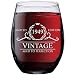 1949 71st Birthday Gifts for Women Men - 15 oz Stemless Wine Glass - 71 Year Old Gift Present Ideas for Mom Dad - Funny Vintage Unique Personalized - Party Anniversary Reunion Decorations Supplies
