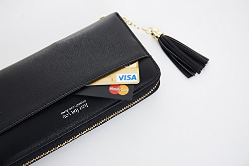 1 Cyanb+Wallets+Tassel+Bifold+Wristlet