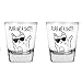 CBTwear - Purr Me a Shot - Funny Cat Gifts, Cat Shot Glass, Funny Middle Finger Cat Humor - 1.75 OZ Shot Glass (2)