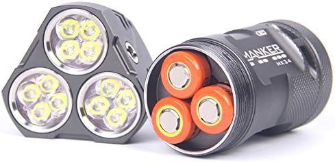 MANKER MK34 8000 Lumen 12x CREE XP-G3 LED / 6500 Lumens 12x Nichia 219B / 6500 Lumens 12x Nichia 219C LED Flashlight Floodlight Powered By 3x 18650 Batteries