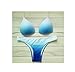 Mumentfienlis Women's Summer Holiday Gradual Change Two Piece Bikini Swimsuit Size S Blue