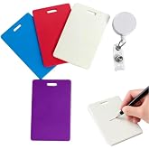 yxyzylzrx Erasable Badge Note - Vertical Reusable 4-Pack Set | Soft Silicone with Clip &amp; Badge Hole, Alcohol-Wipeable Sticky Card for Nurses, Doctors, Teachers - Notepad for Daily Tasks
