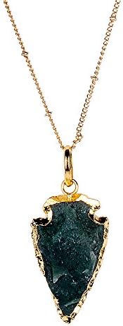 Fashion Women Diamond Gemstone Necklace Crystal Handmade Pendant Necklace Jewelry Stainless Steel Chain