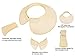 AbbyLexi Womens UV Sun Protective Roll-Up Summer Visor Straw Hat, Beige White Mix