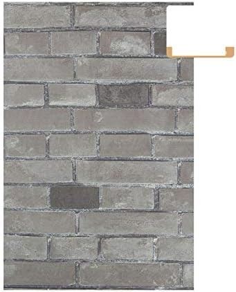 Wallpaper Waterproof PVC 3D Brick Wallpaper Background Wall Gray